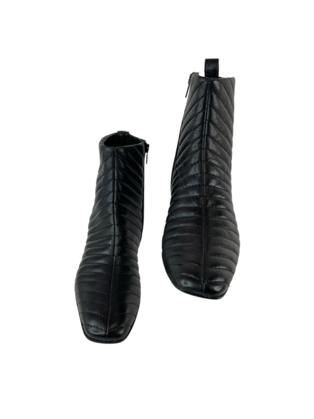 Napoleoni Boots Womens Sz 40 9.5 US Black Quilted Italy Ankle Leather New $269 - Picture 2 of 14